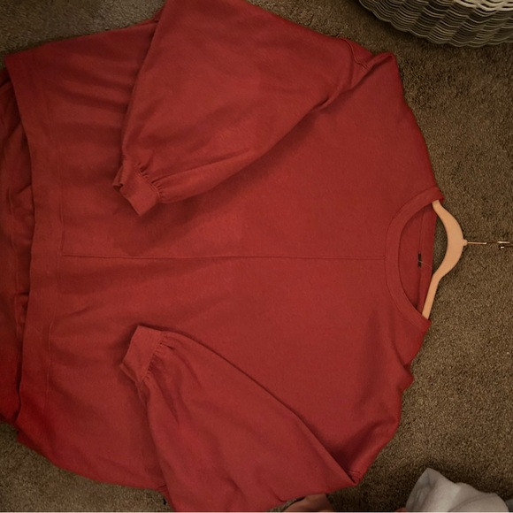 Free People Oversized orange Pullover Sweater - Picture 2 of 3